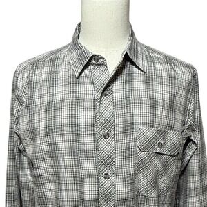 Propper Conceal Carry Shirt Mens Medium Regular Grey Plaid Long Sleeve‎ Tactical